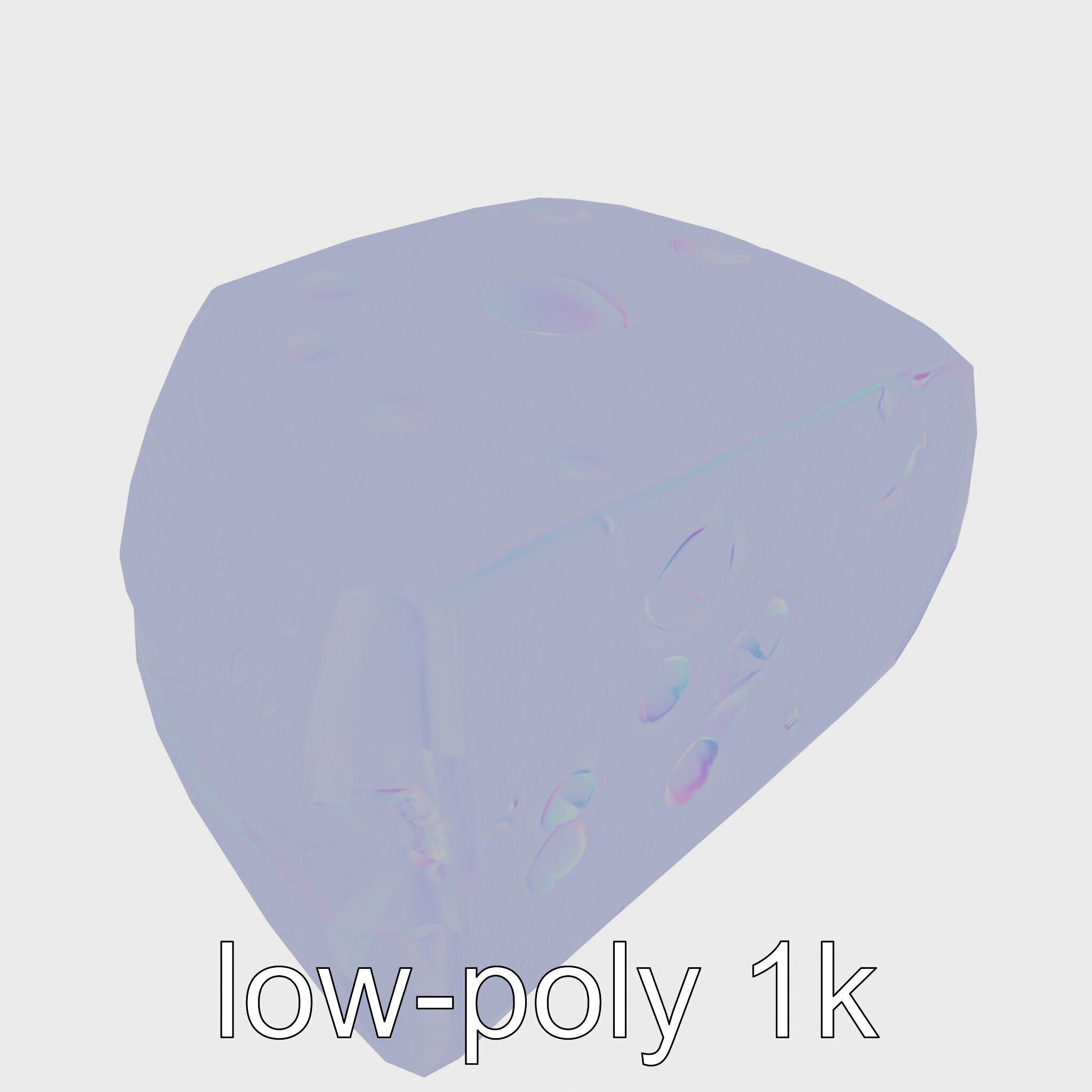 Swiss Cheese Wheel with Large Holes model pack Low-poly 3D model_21