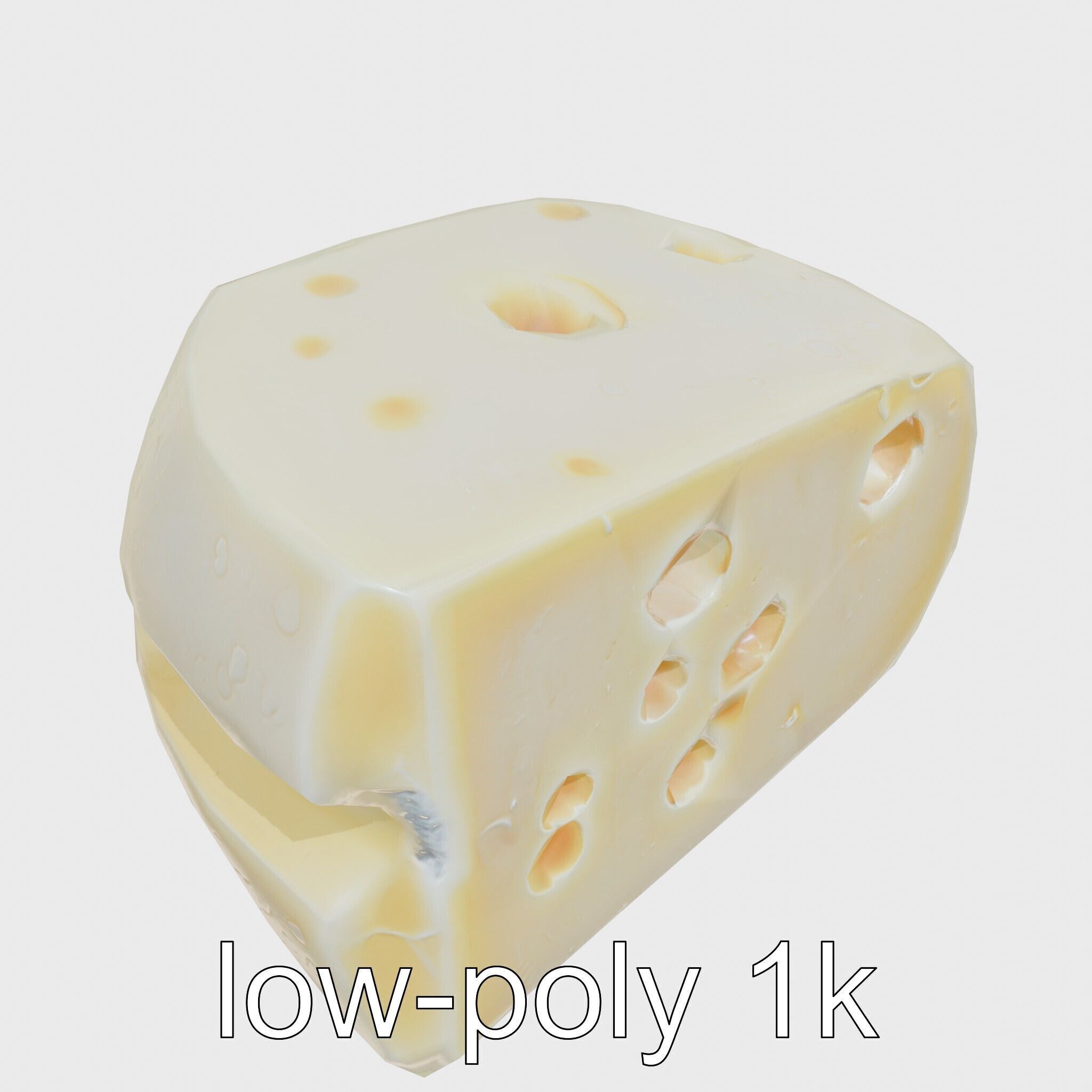 Swiss Cheese Wheel with Large Holes model pack Low-poly 3D model_13