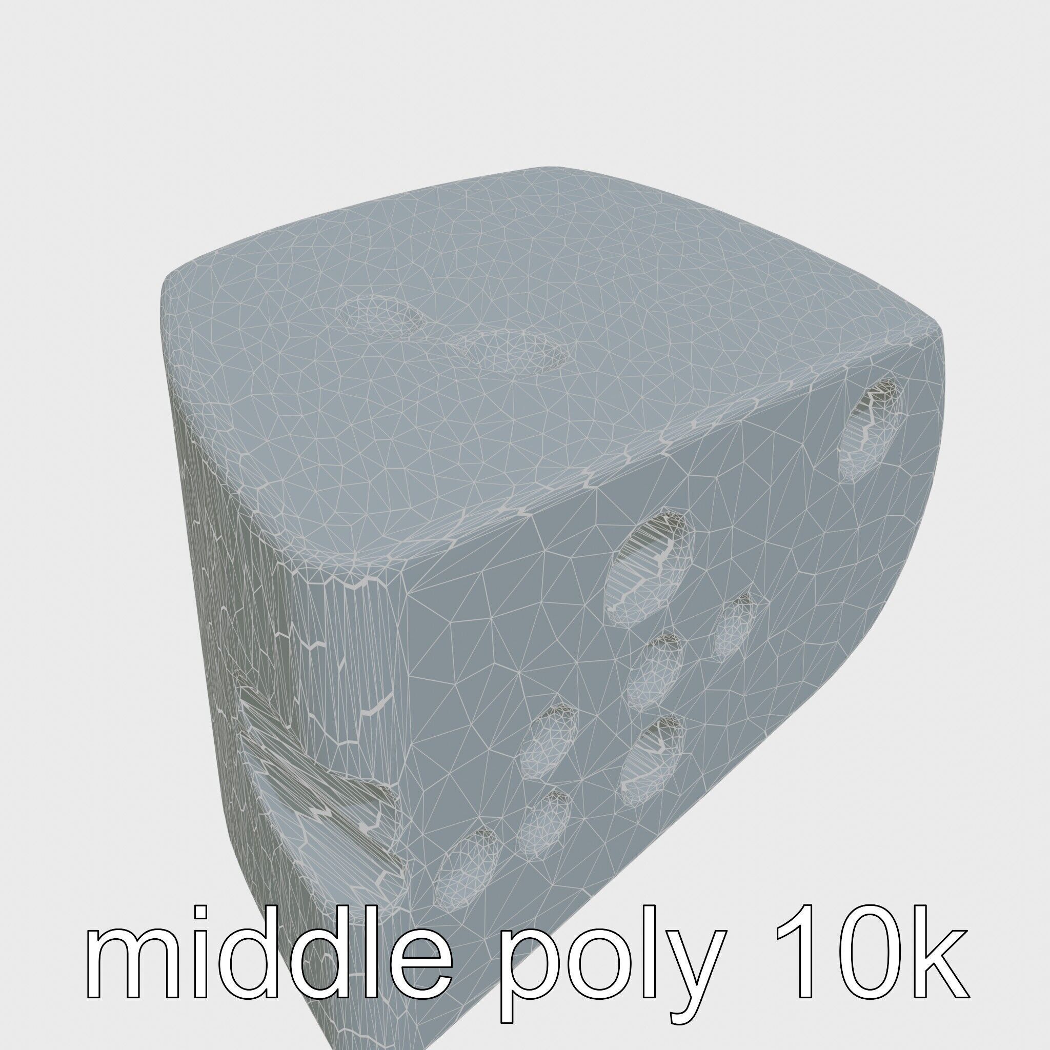 Swiss Cheese Wheel with Large Holes model pack Low-poly 3D model_27