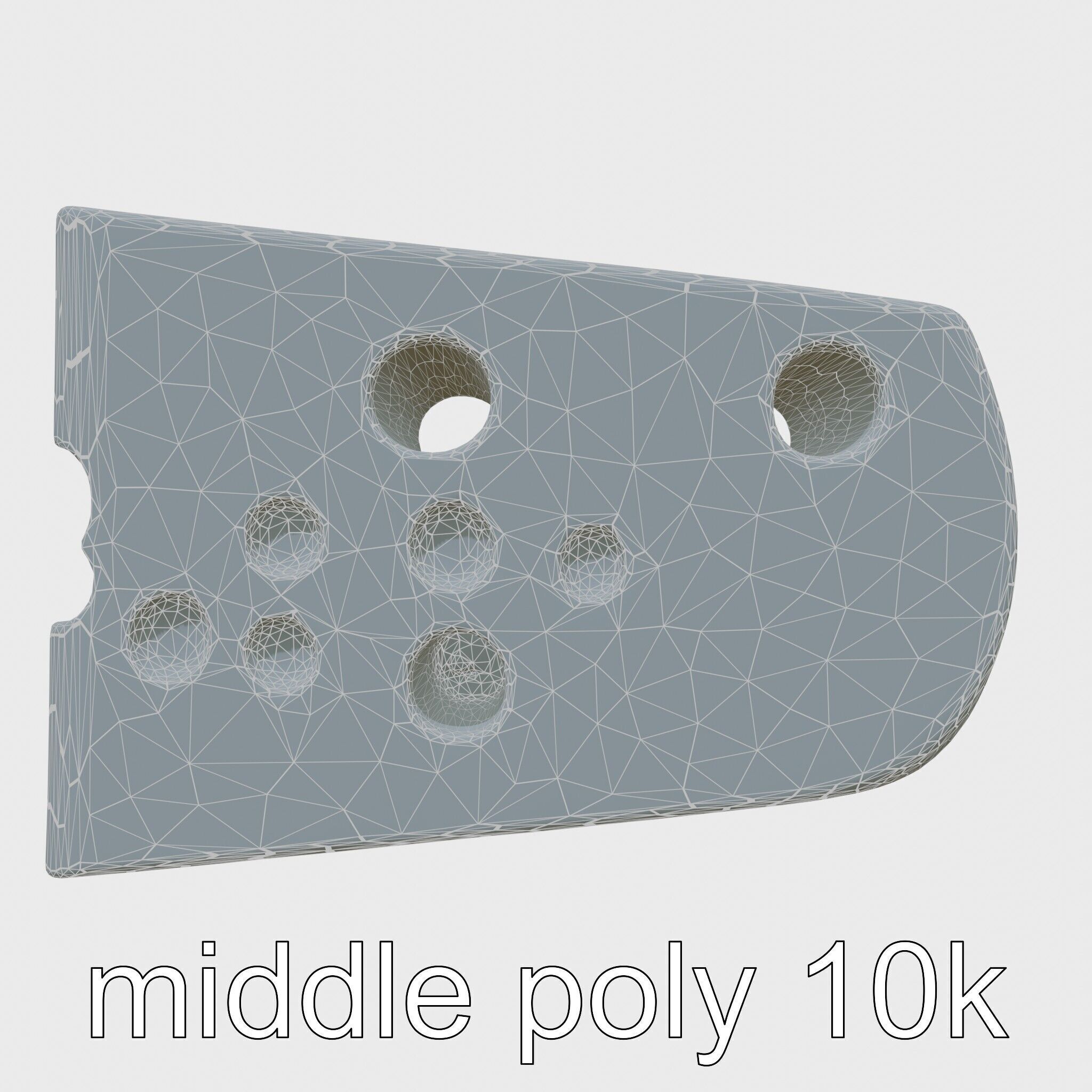 Swiss Cheese Wheel with Large Holes model pack Low-poly 3D model_28