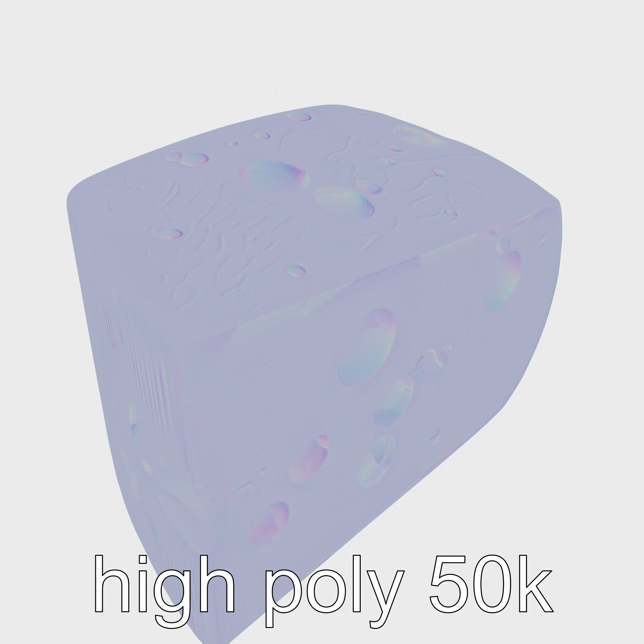 Swiss Cheese Wheel with Large Holes model pack Low-poly 3D model_25