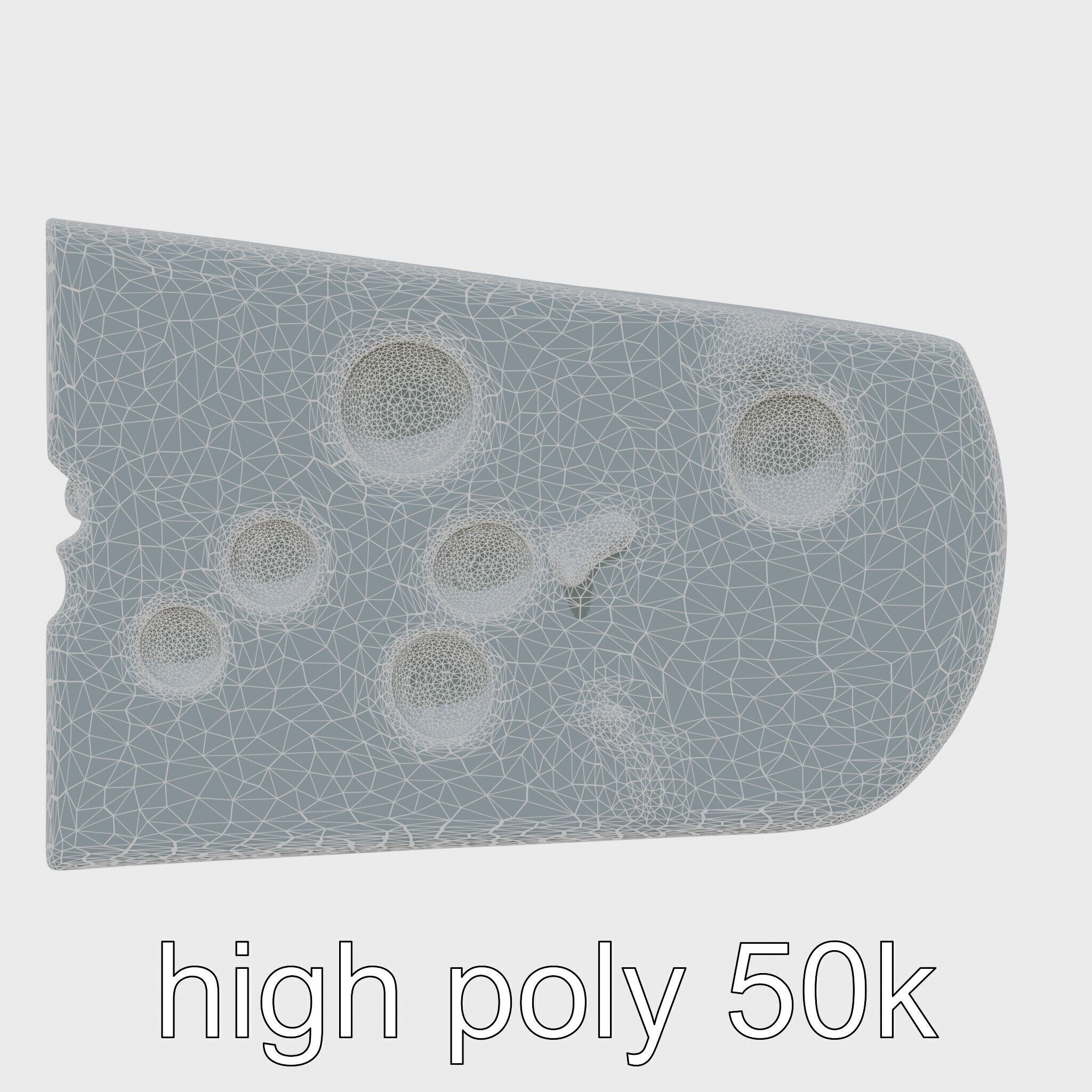 Swiss Cheese Wheel with Large Holes model pack Low-poly 3D model_31