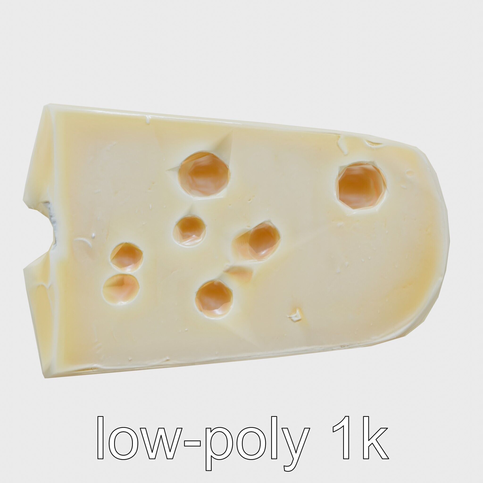 Swiss Cheese Wheel with Large Holes model pack Low-poly 3D model_15