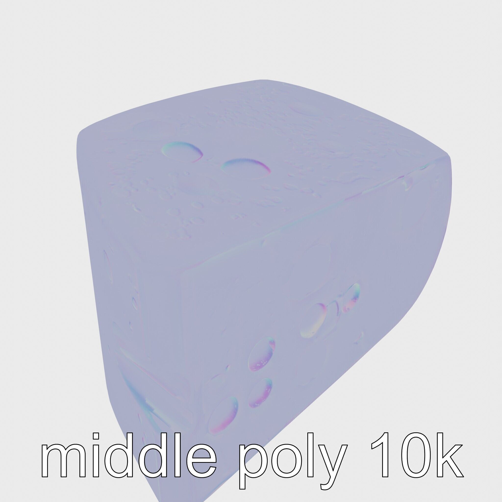 Swiss Cheese Wheel with Large Holes model pack Low-poly 3D model_26