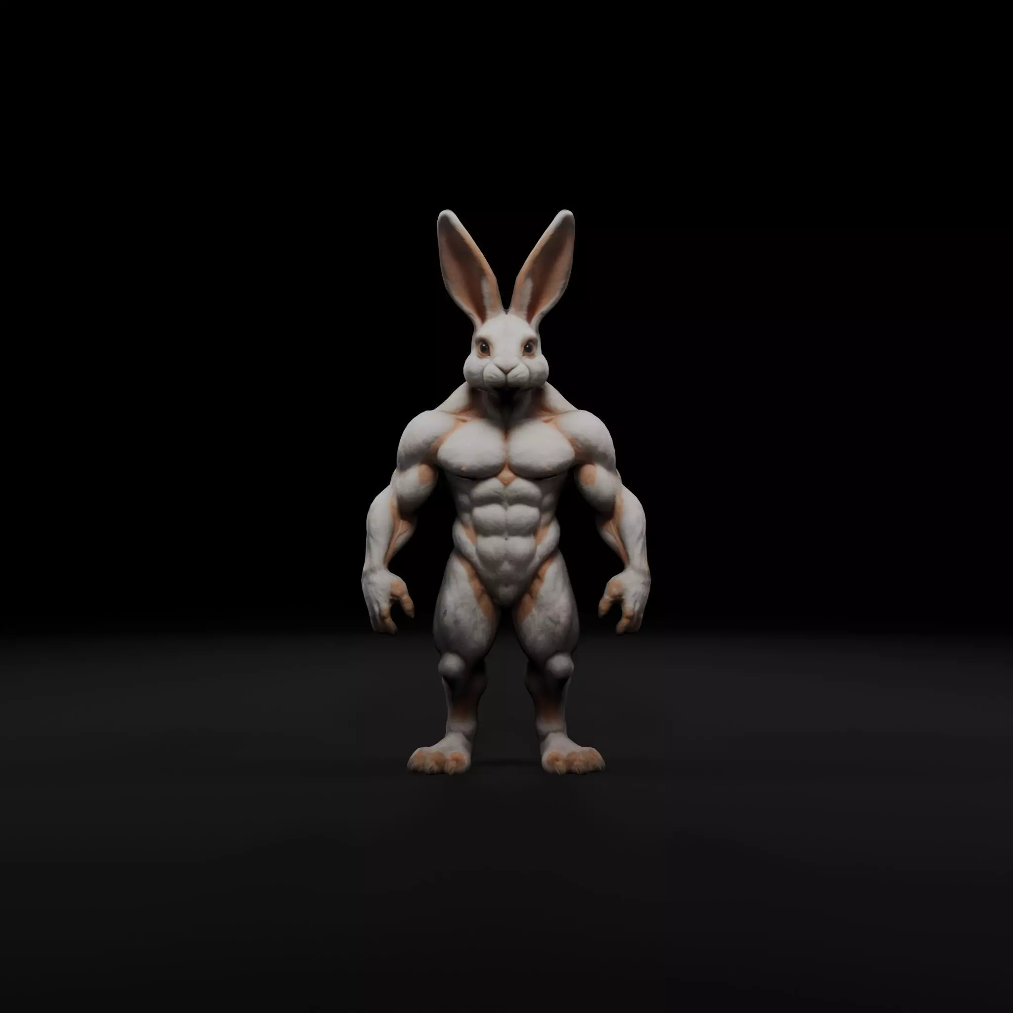 Anthropomorphic Rig-Ready Rabbit for Games Animation Low-poly 3D model