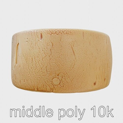 Whole Parmesan Cheese Wheel model pack Low-poly 3D model