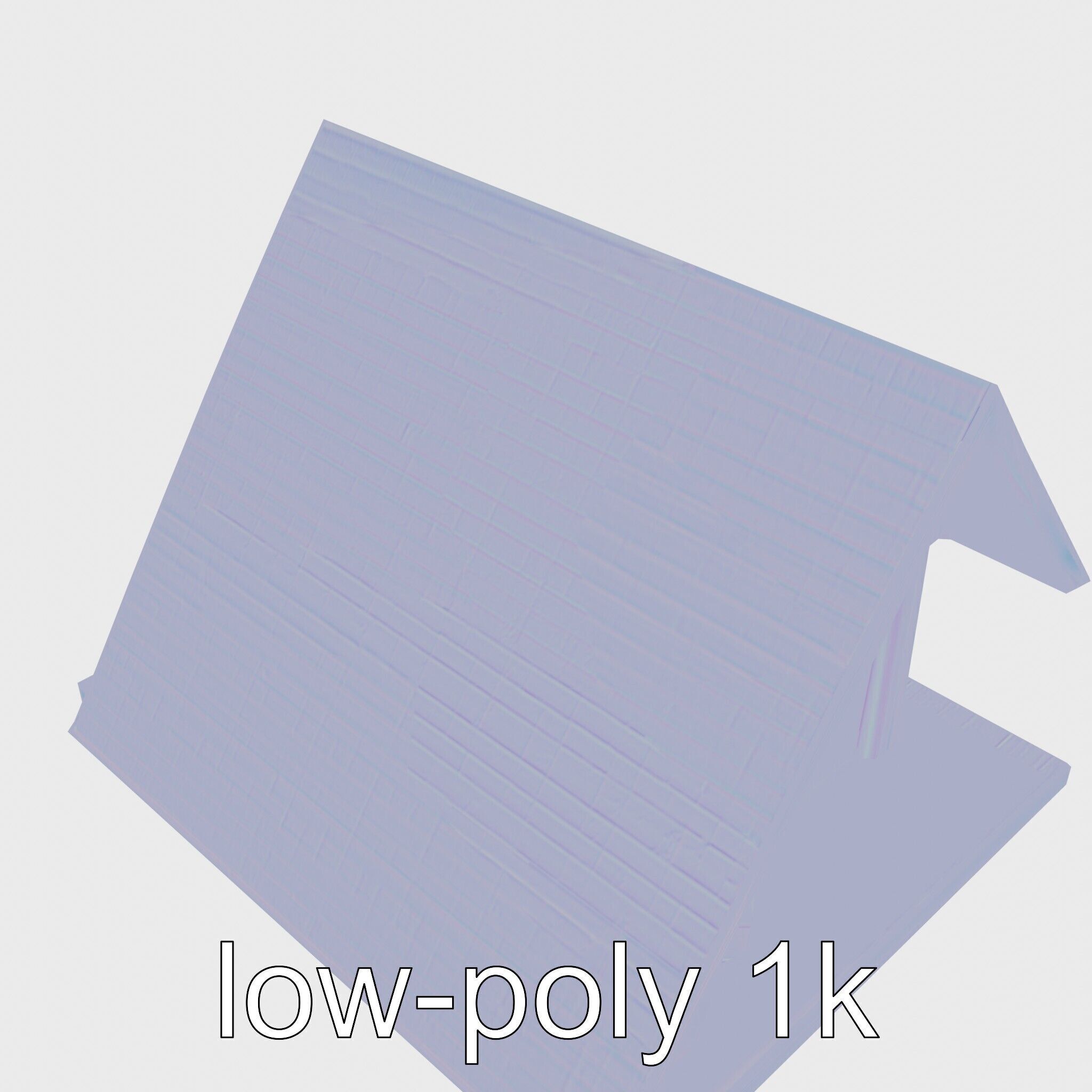 Scandinavian A-frame Cabin 3D model pack Low-poly 3D model_7