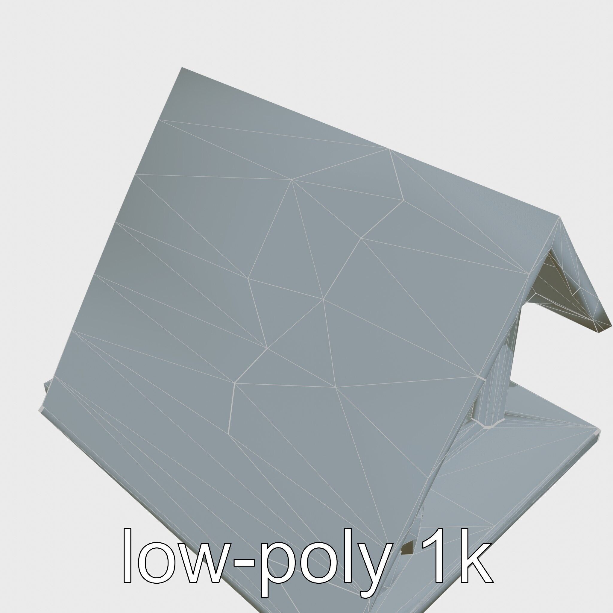 Scandinavian A-frame Cabin 3D model pack Low-poly 3D model_30