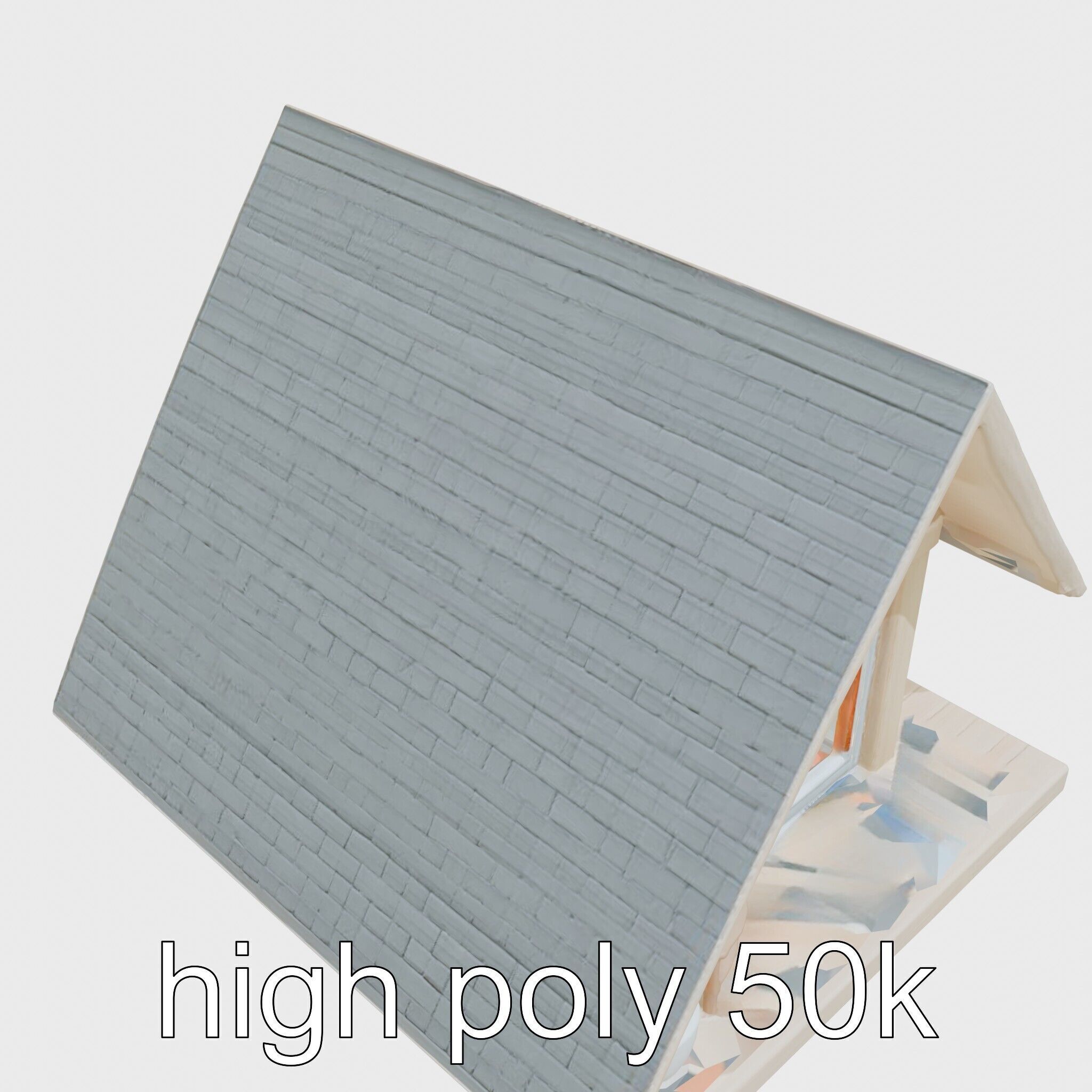 Scandinavian A-frame Cabin 3D model pack Low-poly 3D model_11