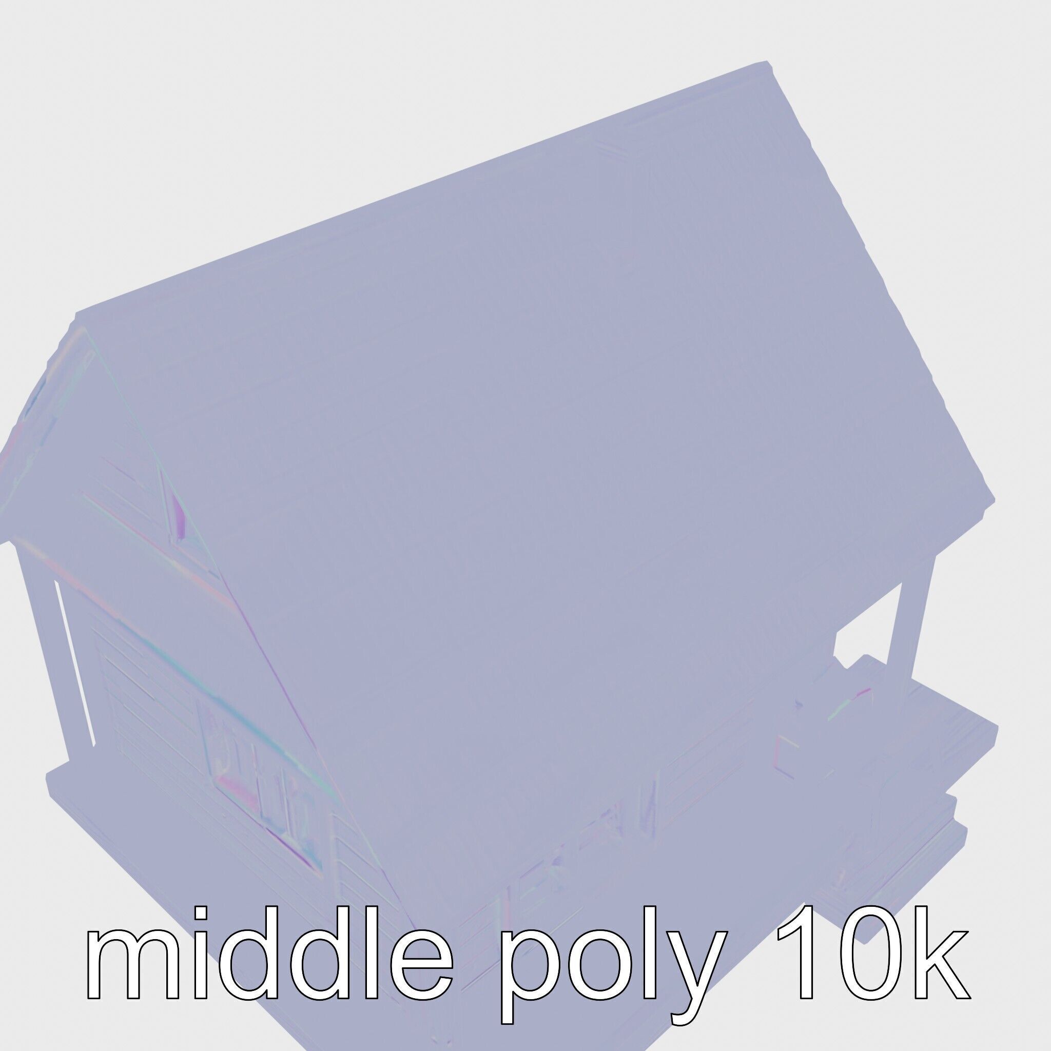 Scandinavian A-Frame Cabin with Loft model pack Low-poly 3D model_16