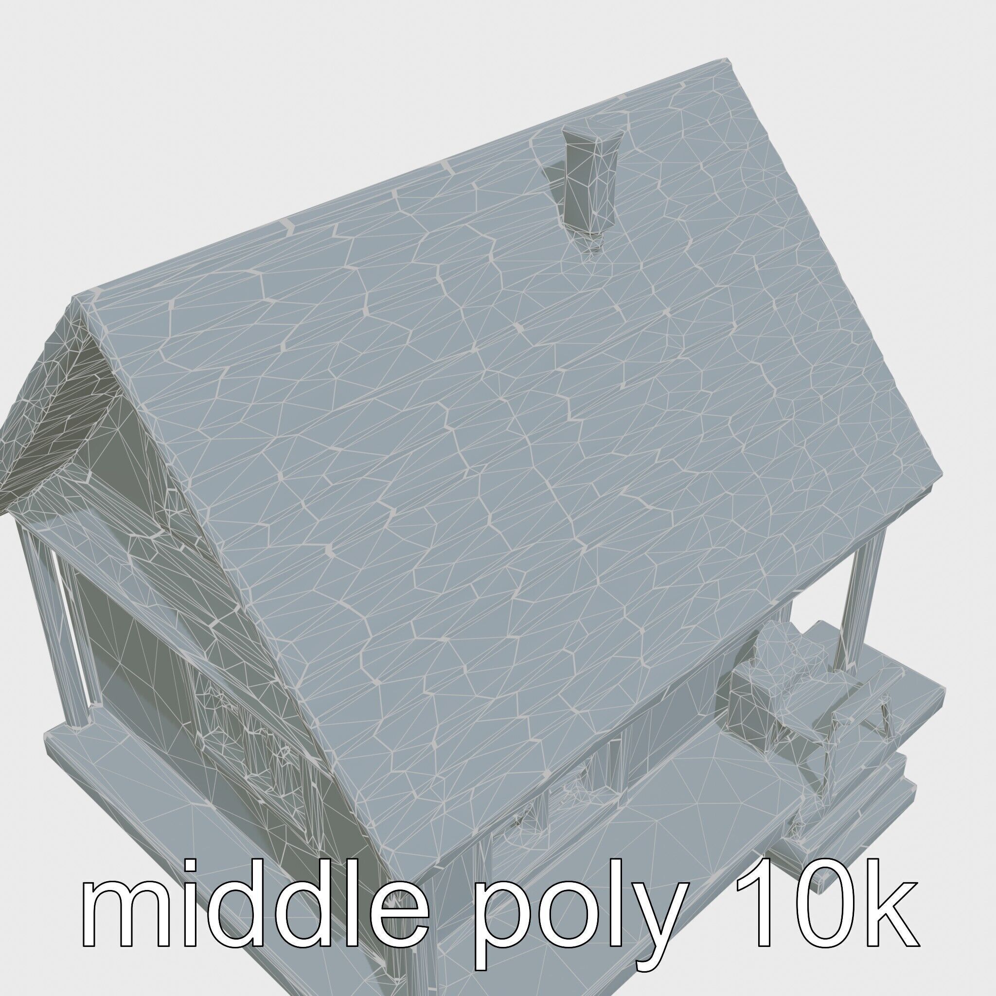 Scandinavian A-Frame Cabin with Loft model pack Low-poly 3D model_31