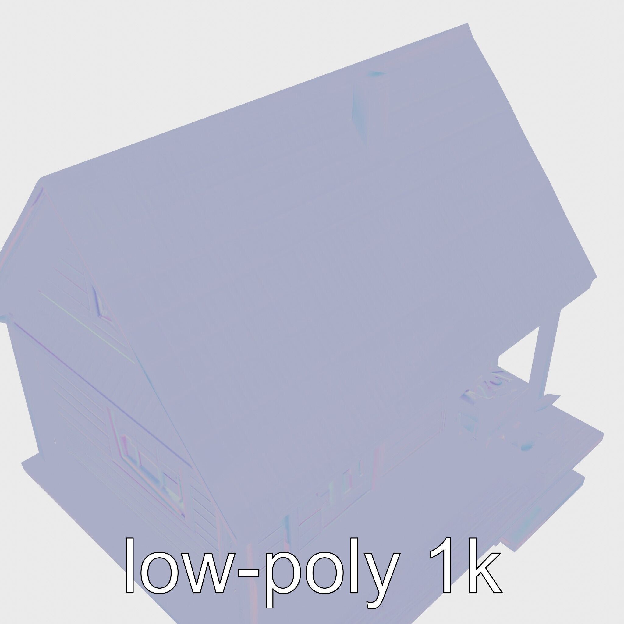 Scandinavian A-Frame Cabin with Loft model pack Low-poly 3D model_18