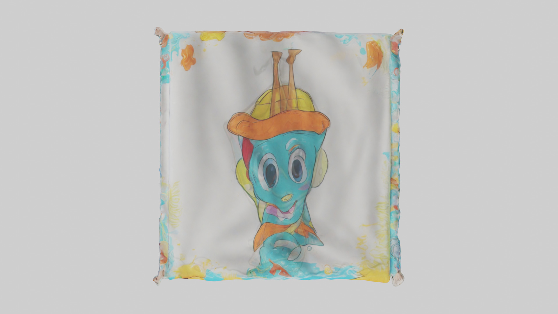 Cartoon Beach Towel model 3D model_14