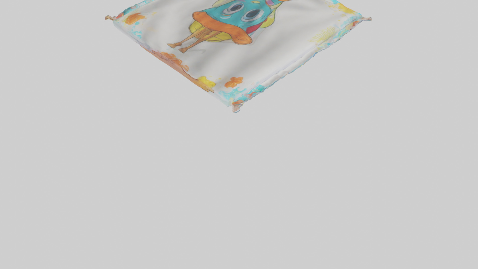 Cartoon Beach Towel model 3D model_4