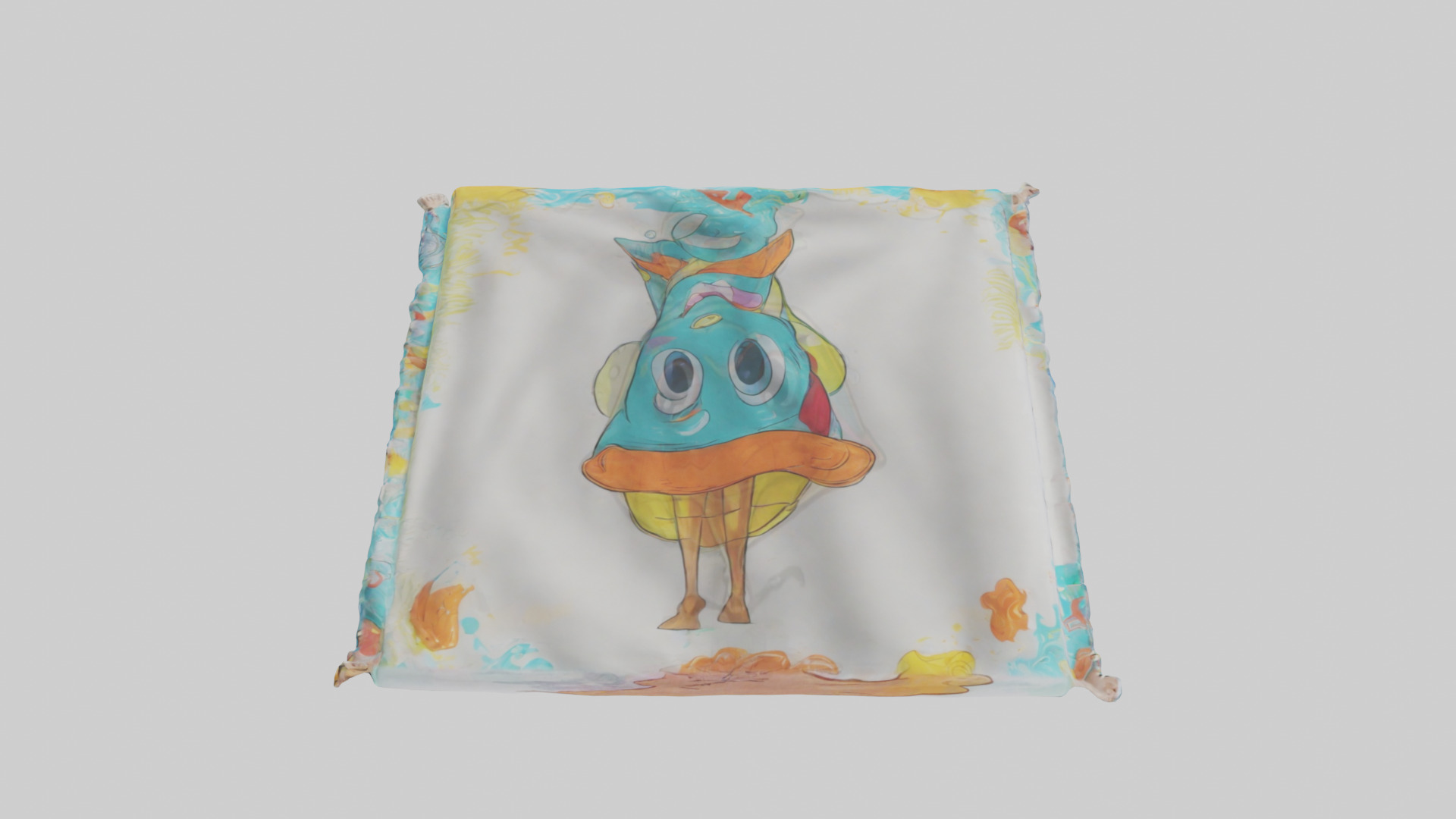 Cartoon Beach Towel model 3D model_15