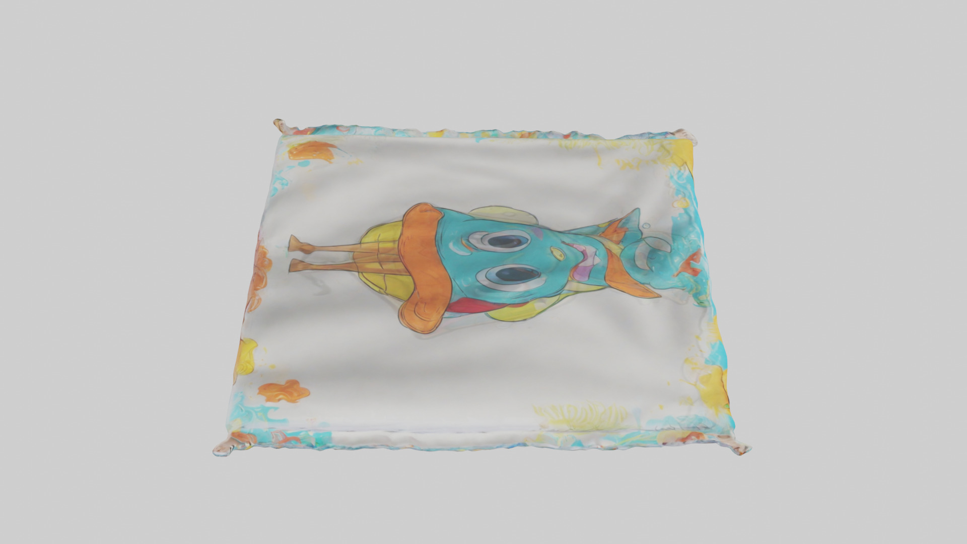 Cartoon Beach Towel model 3D model_18