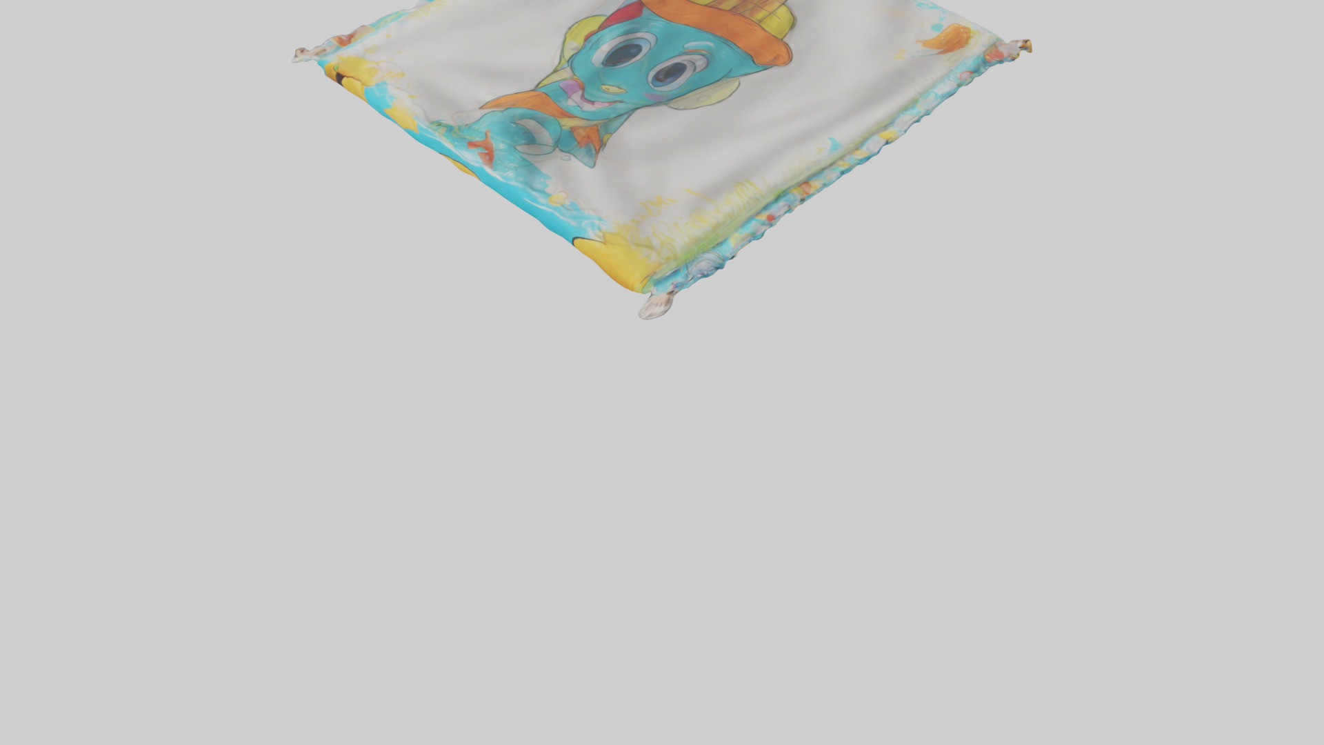 Cartoon Beach Towel model 3D model_5