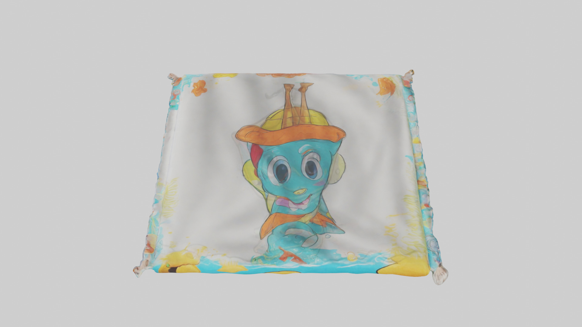 Cartoon Beach Towel model 3D model_16