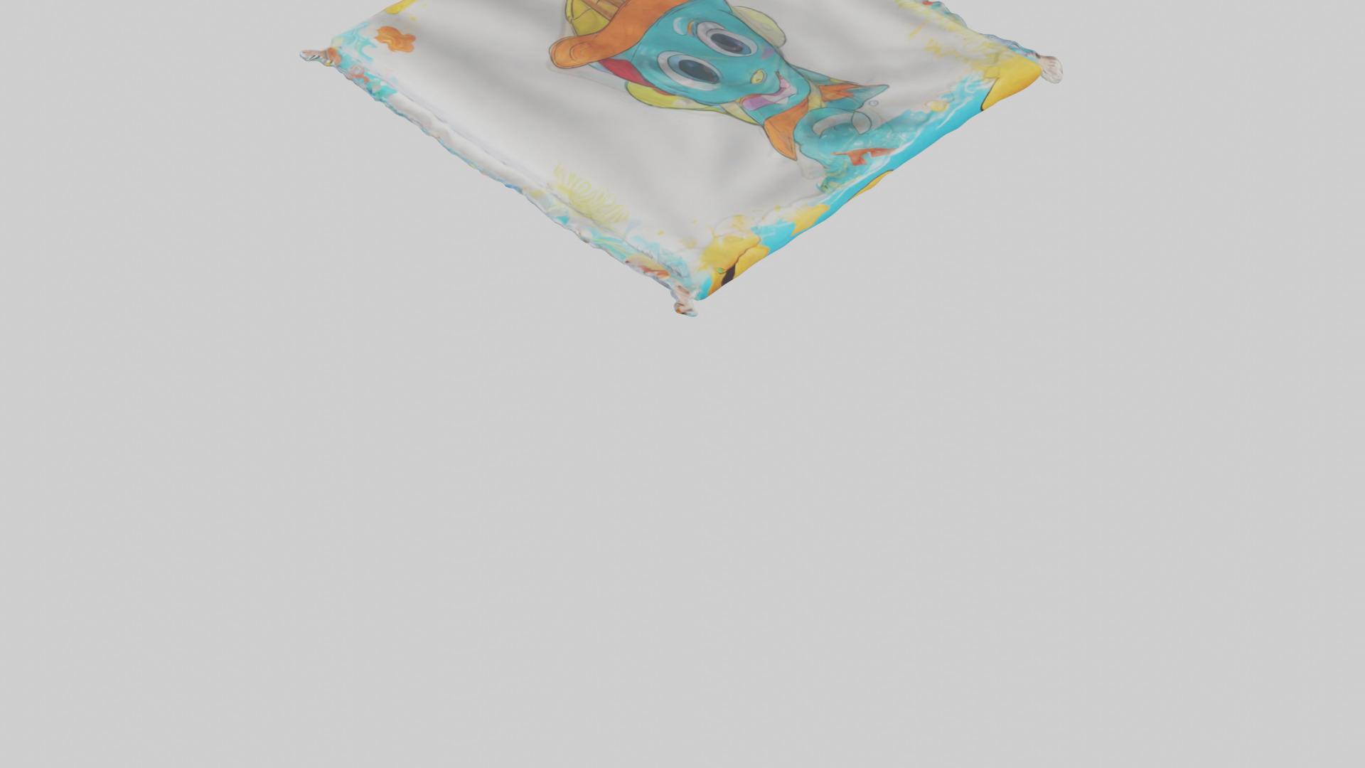 Cartoon Beach Towel model 3D model_6