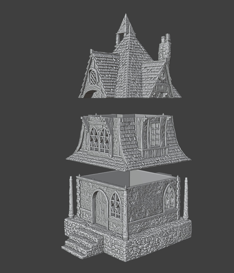 Medieval house 3 3D print model_12