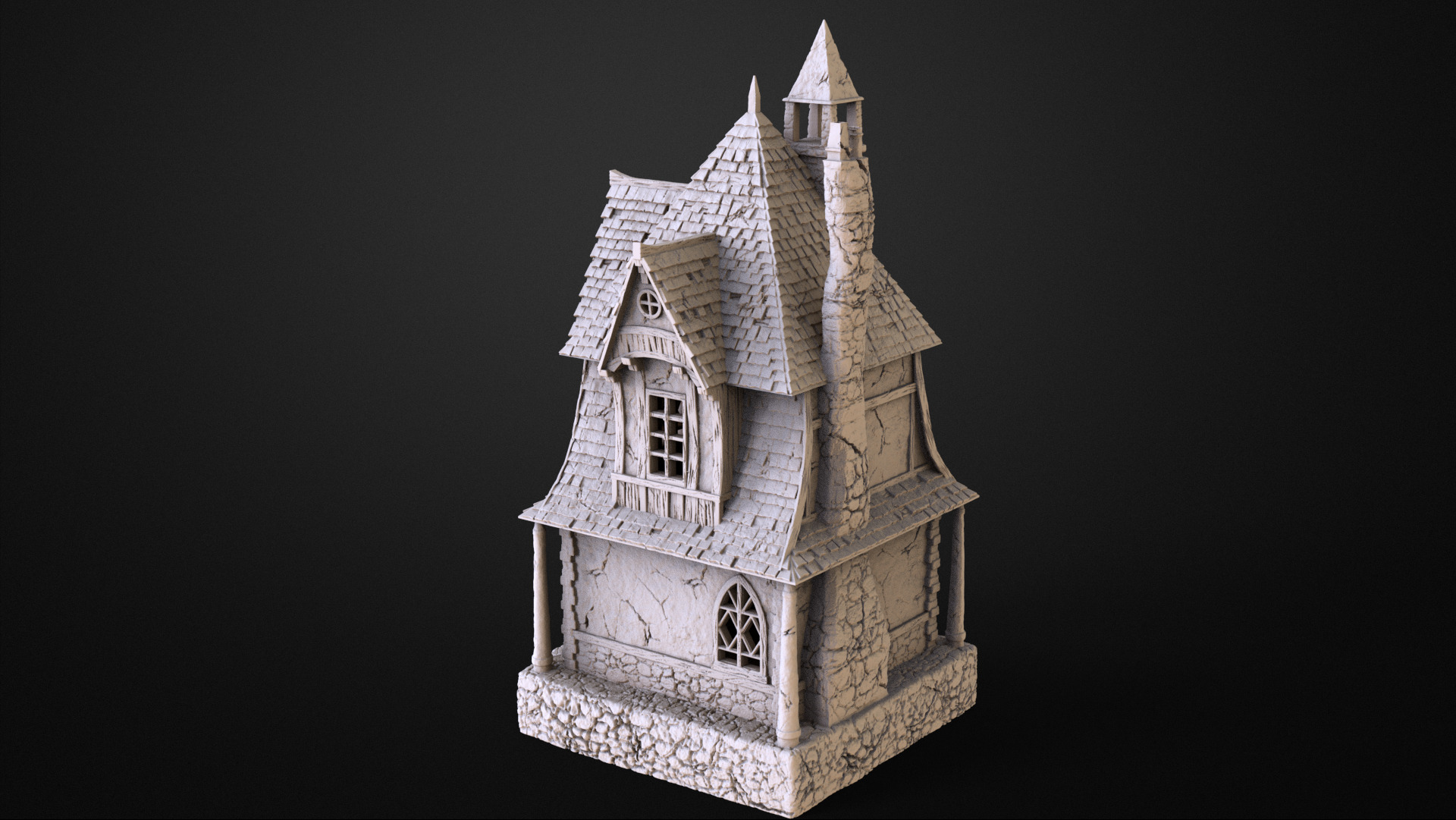Medieval house 3 3D print model_1