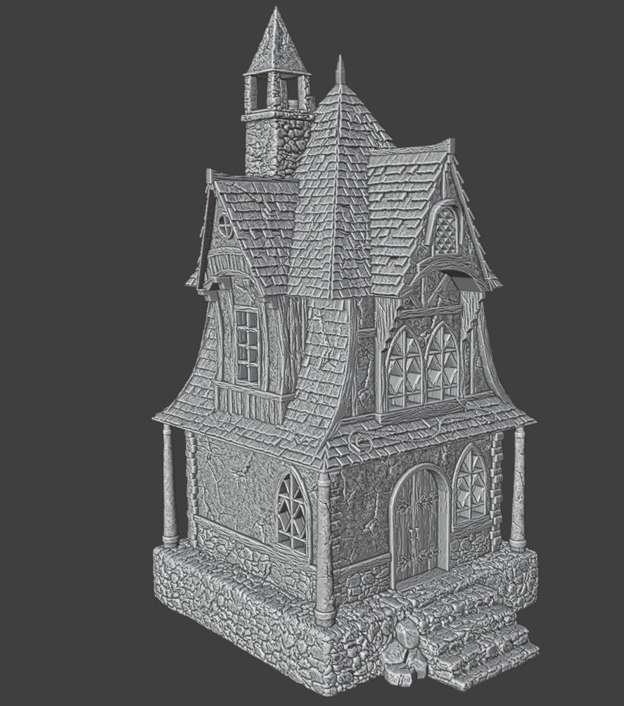 Medieval house 3 3D print model_5
