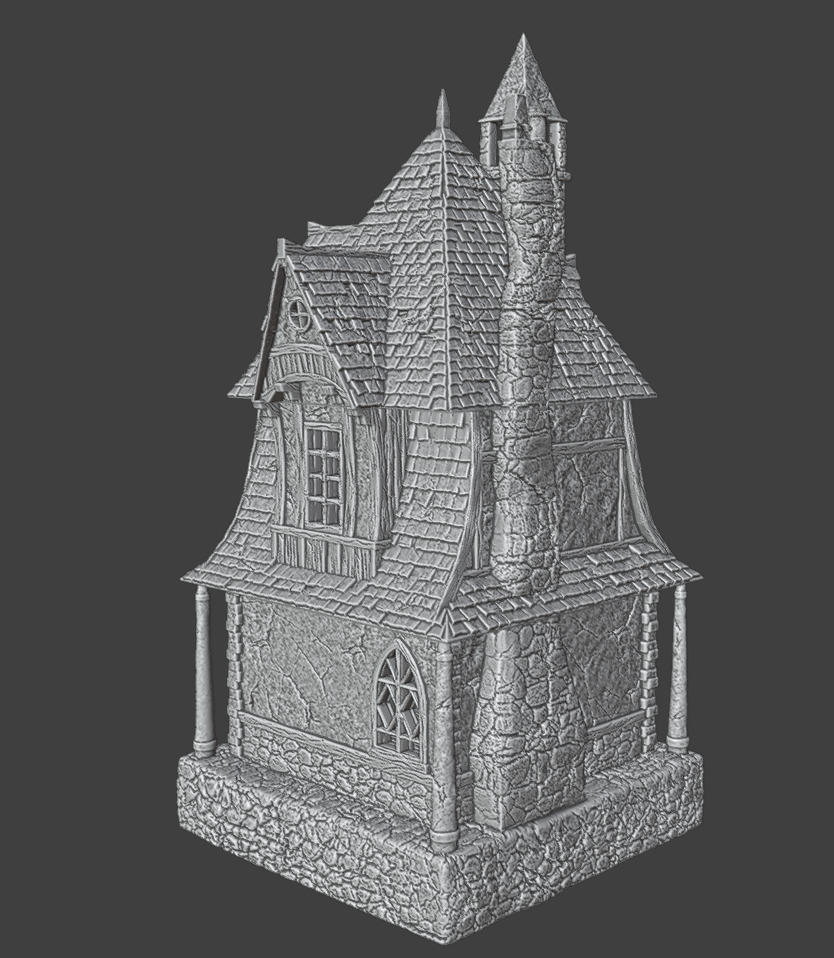 Medieval house 3 3D print model_9