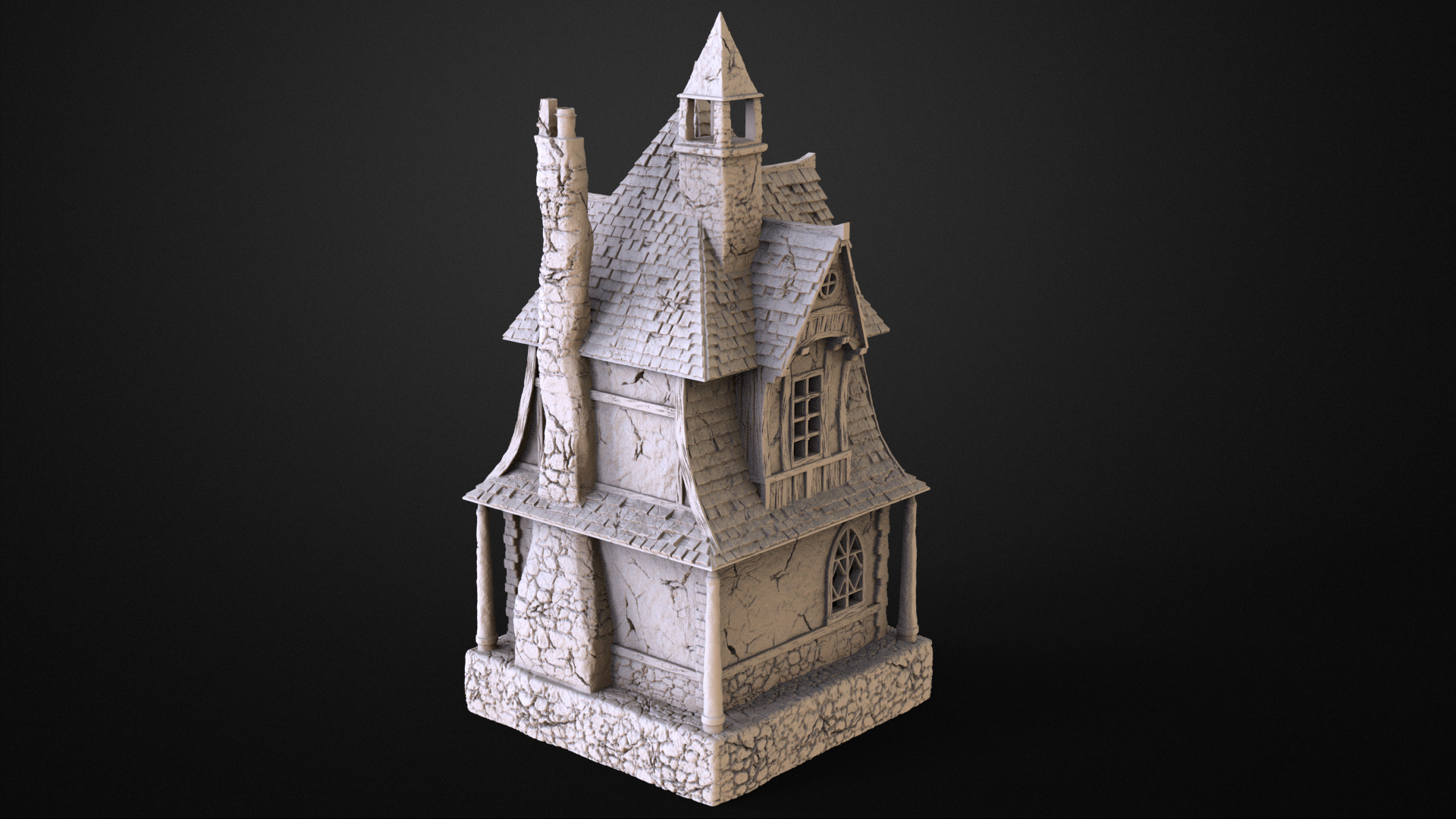 Medieval house 3 3D print model_2