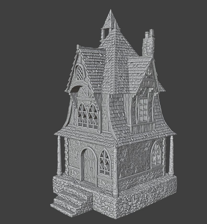 Medieval house 3 3D print model_11