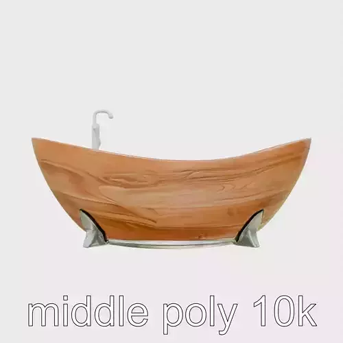 Futuristic Wooden Bathtub Model Pack