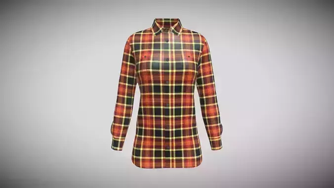 Girls Striped Print Shirt In Low Poly