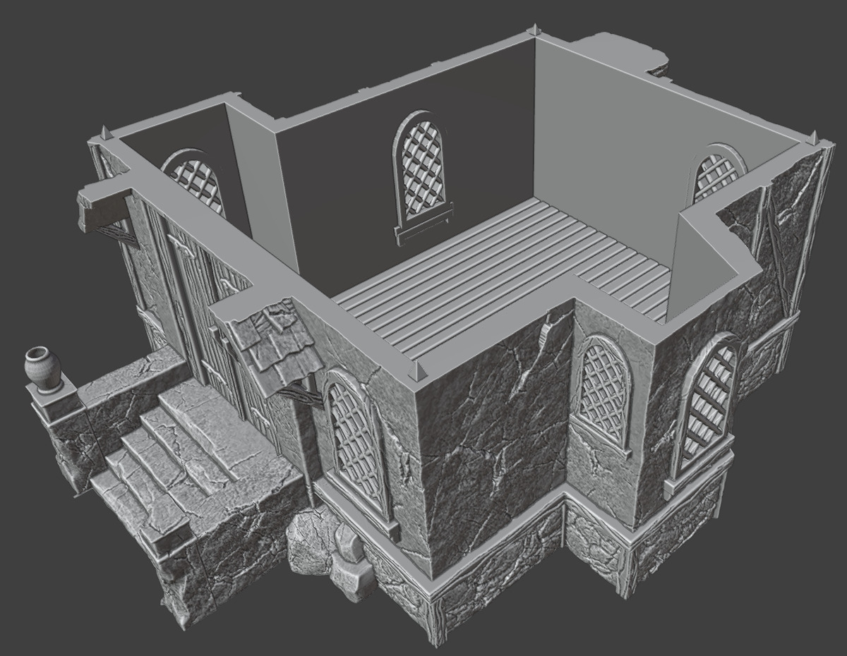 Medieval house 2 3D print model_13