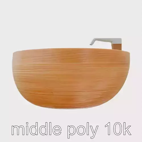 Textured Wooden Sink Bowl model pack