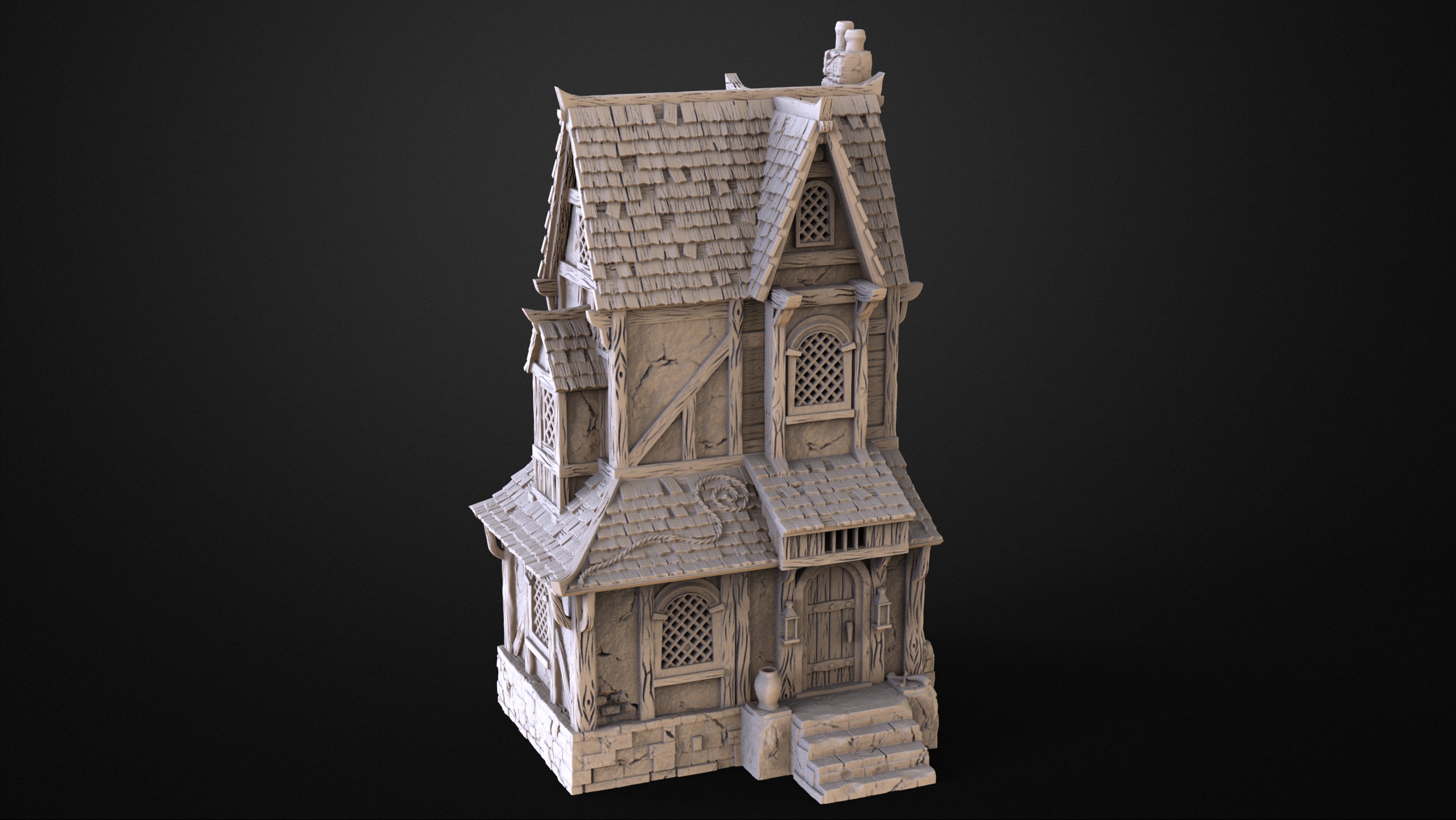 Medieval house 1 3D print model