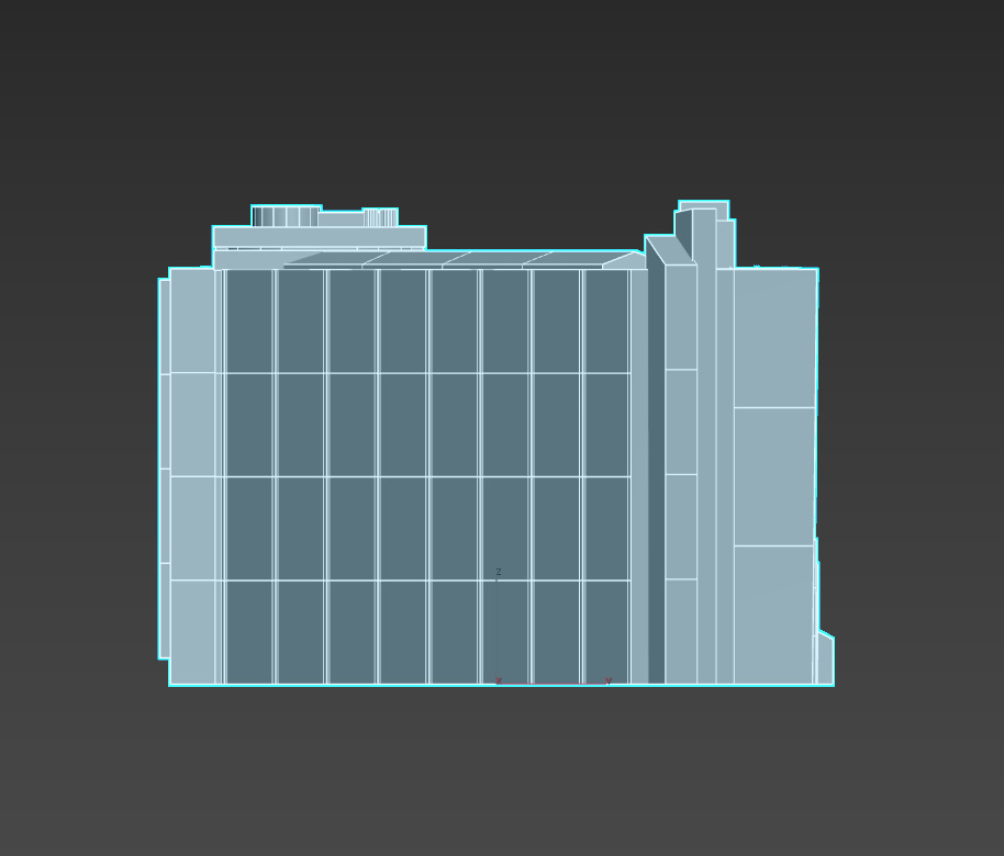 Hyatt Regency San Francisco Low-poly 3D model_15