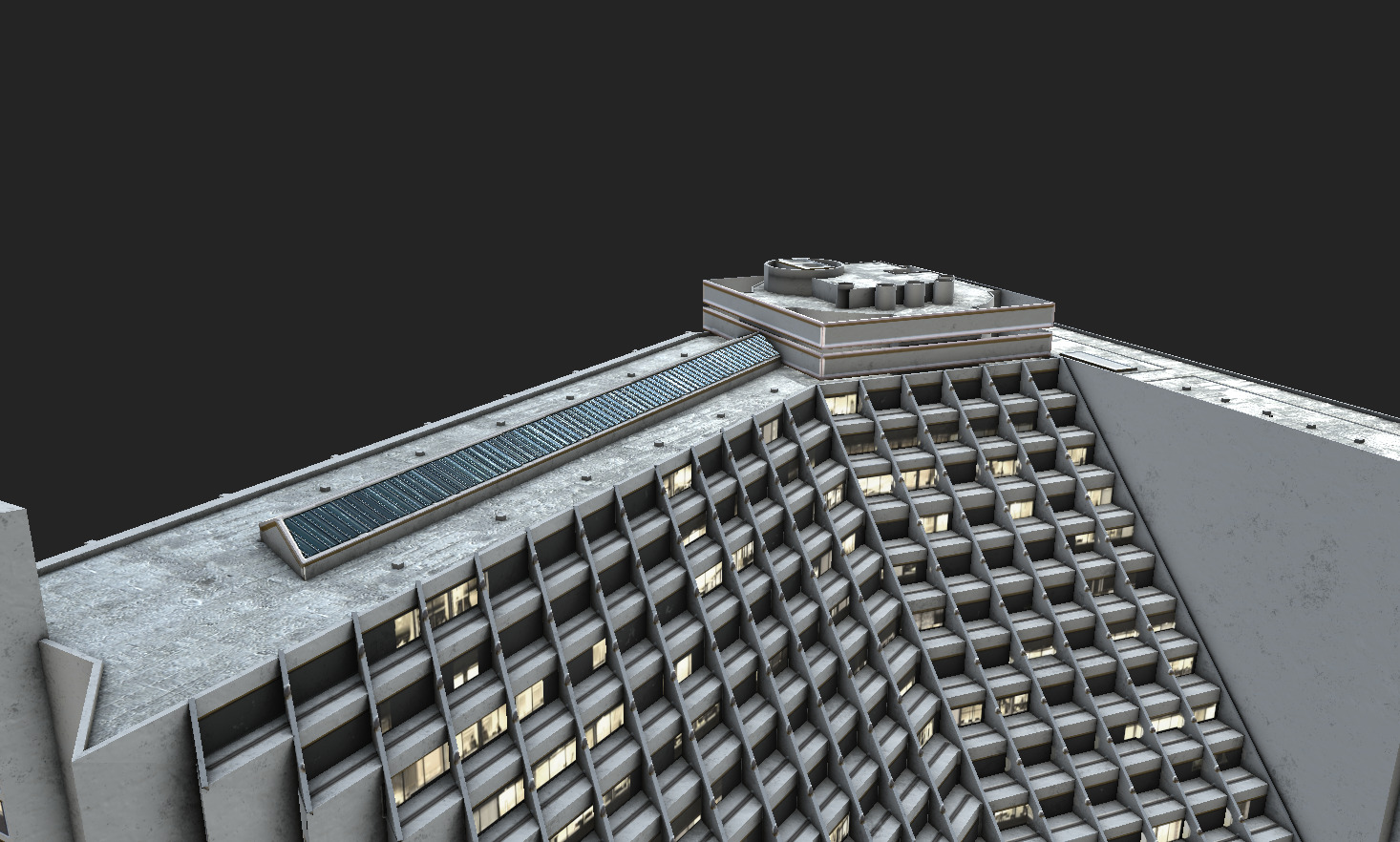 Hyatt Regency San Francisco Low-poly 3D model_3