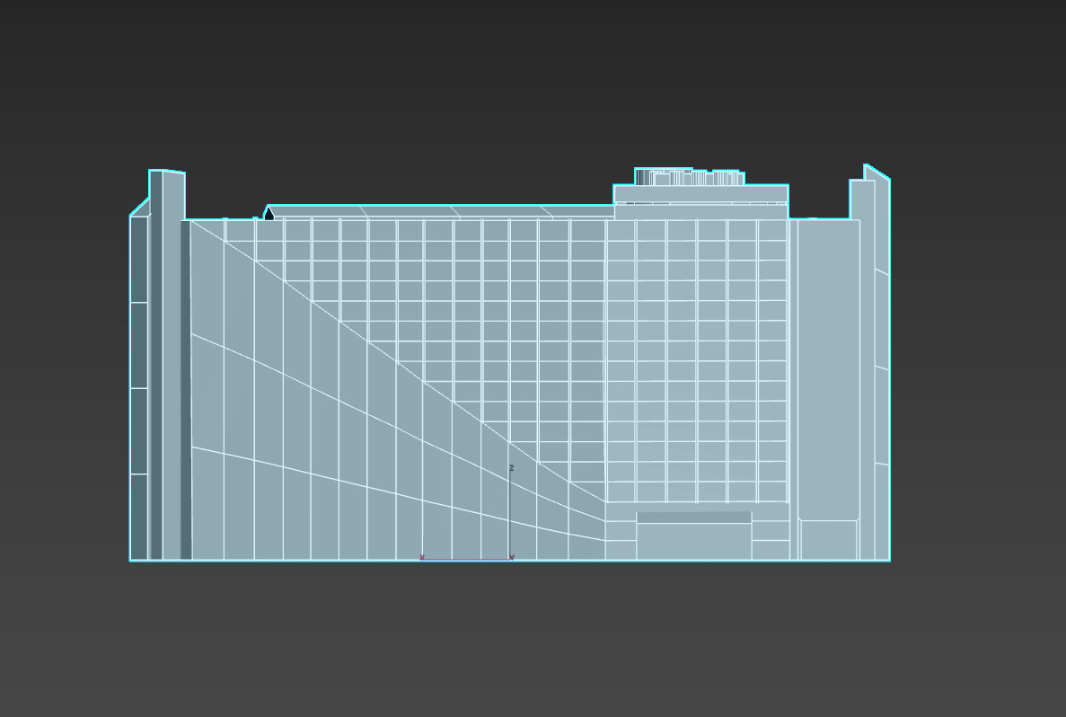 Hyatt Regency San Francisco Low-poly 3D model_12