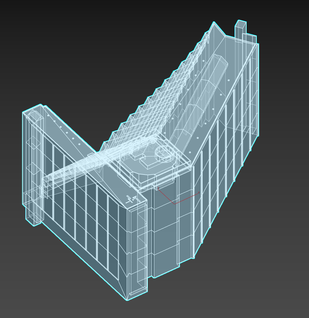Hyatt Regency San Francisco Low-poly 3D model_17