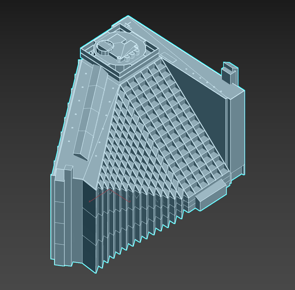 Hyatt Regency San Francisco Low-poly 3D model_11