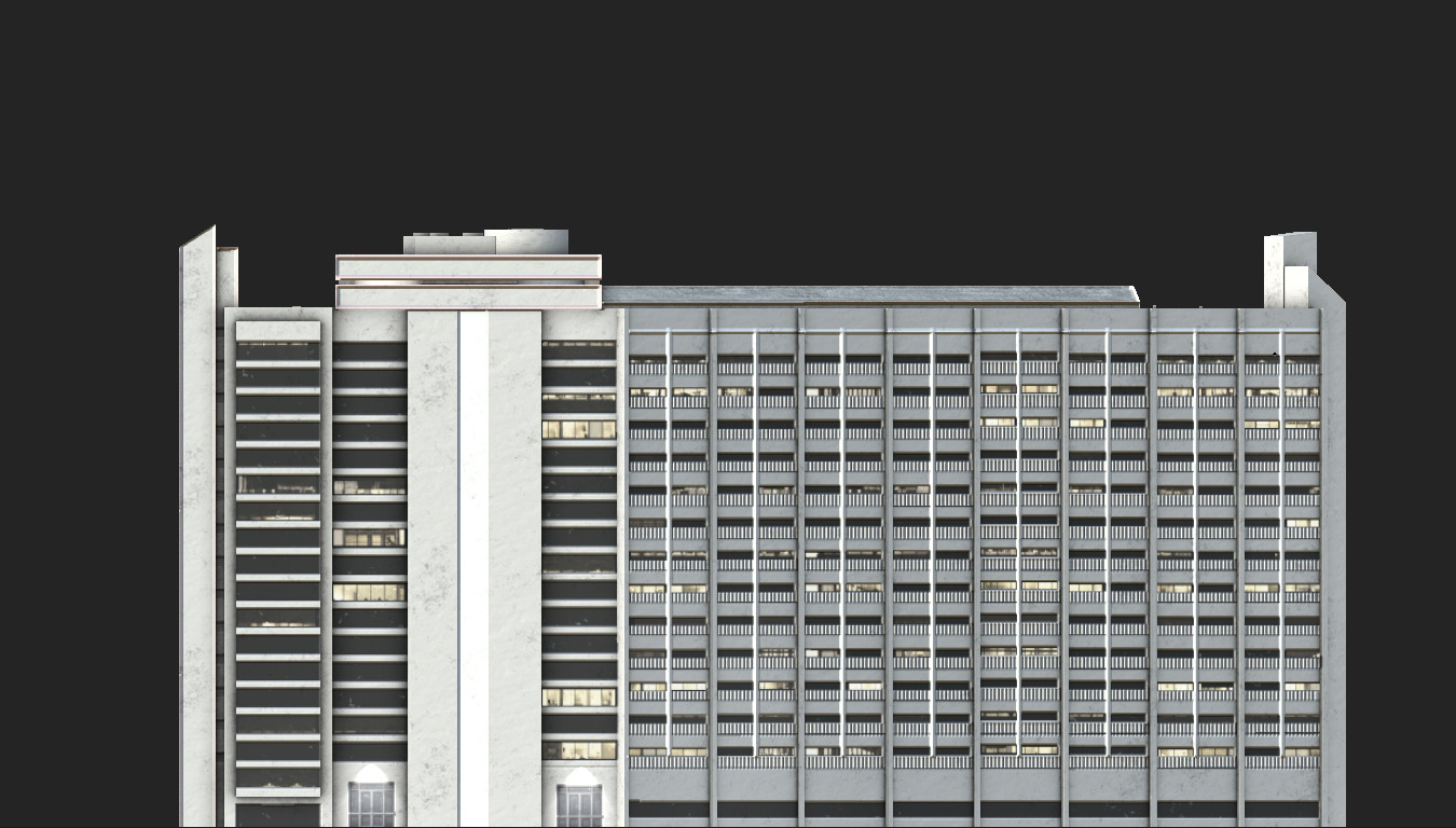 Hyatt Regency San Francisco Low-poly 3D model_5