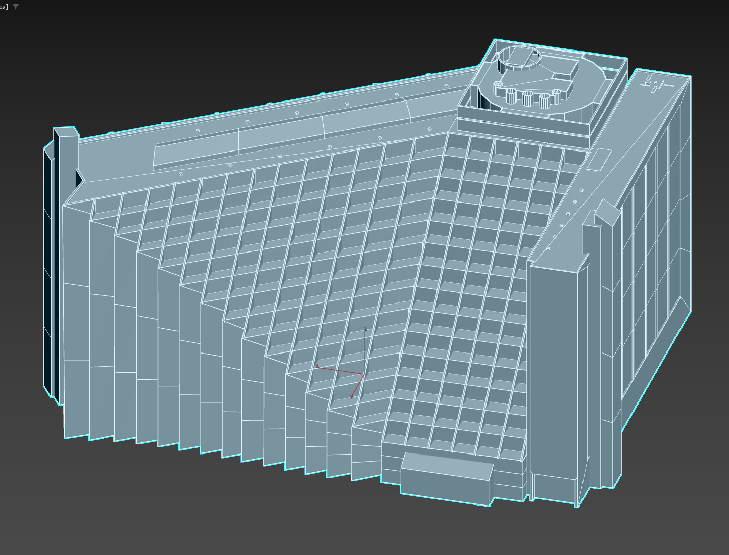 Hyatt Regency San Francisco Low-poly 3D model_8