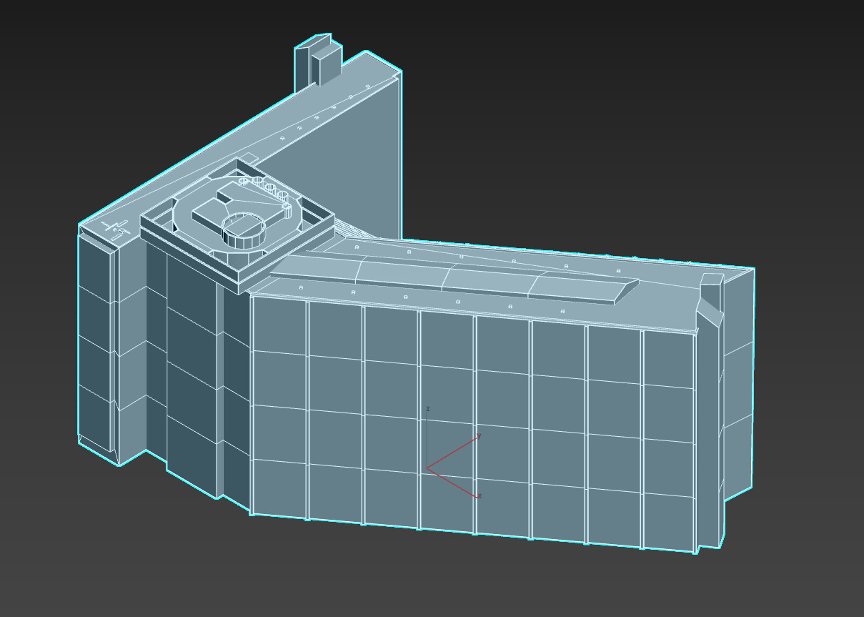 Hyatt Regency San Francisco Low-poly 3D model_10