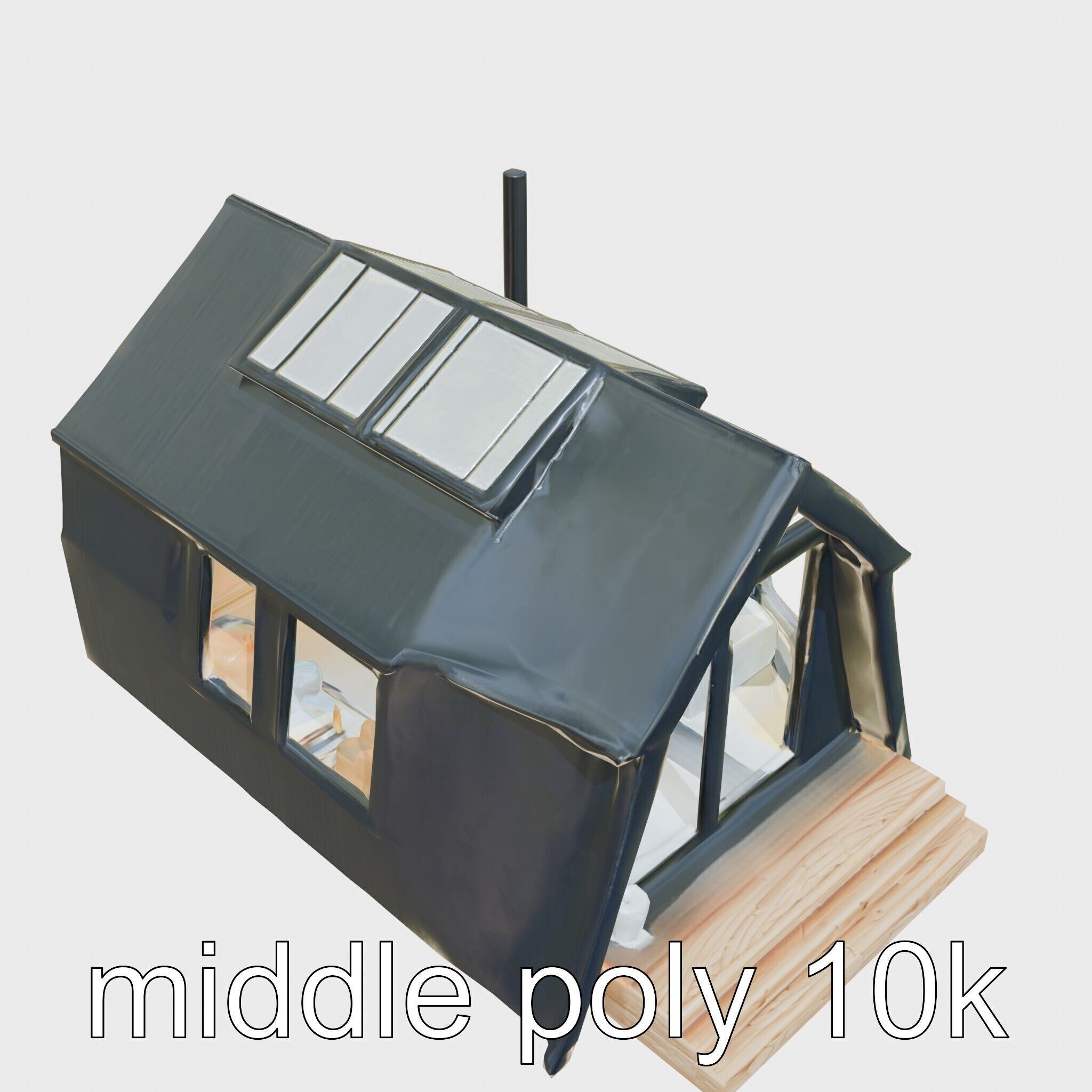 A-frame Cabin with Black Exterior model pack Low-poly 3D model_12