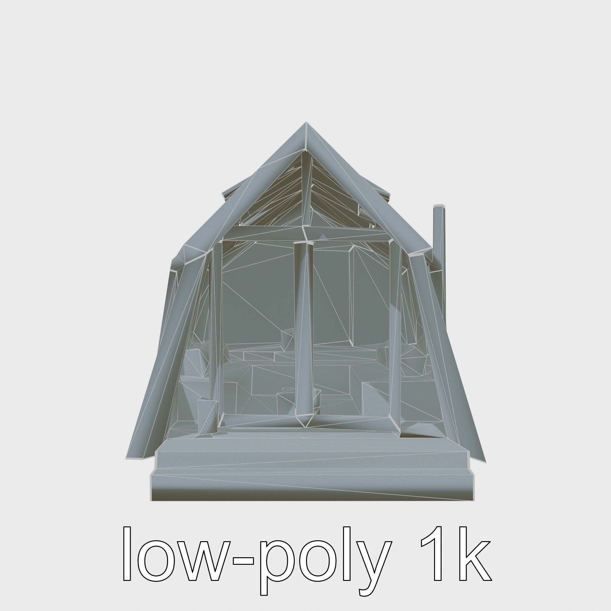 A-frame Cabin with Black Exterior model pack Low-poly 3D model_10