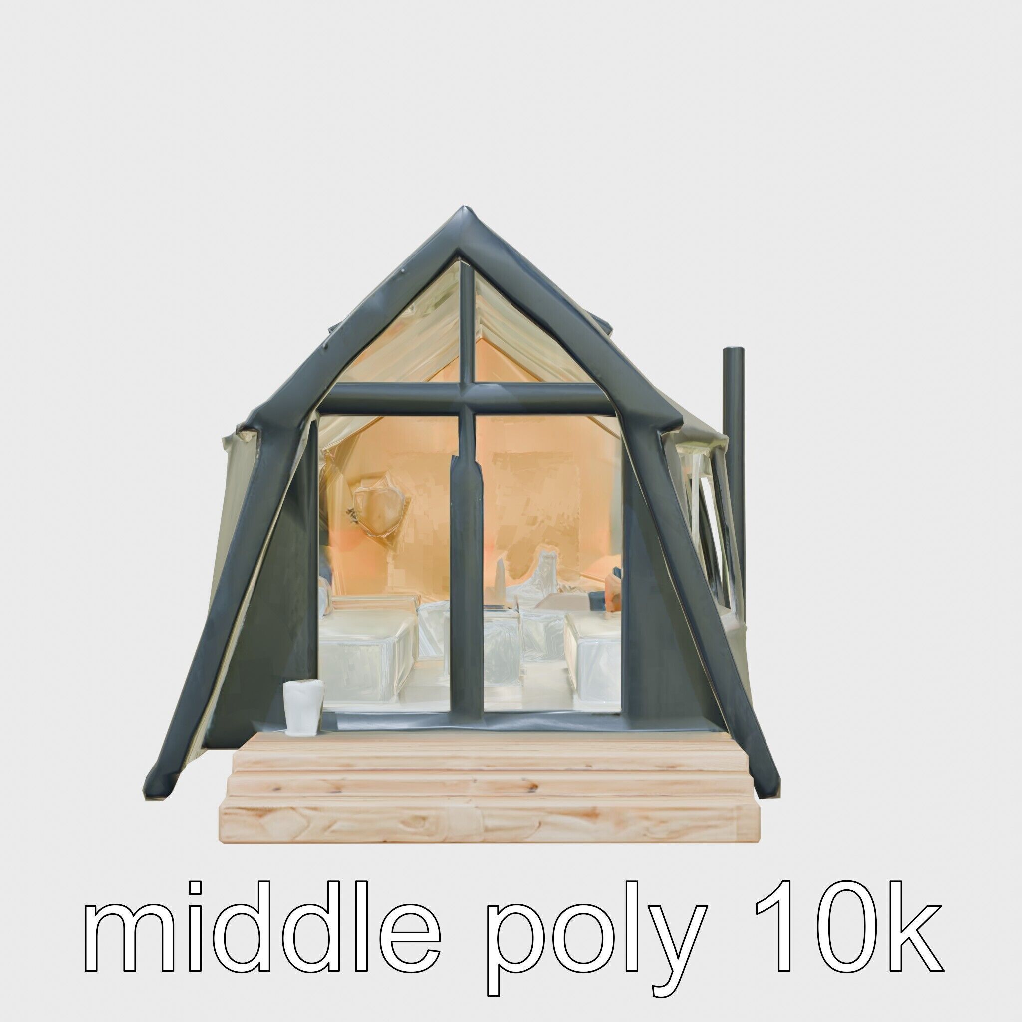 A-frame Cabin with Black Exterior model pack Low-poly 3D model_26