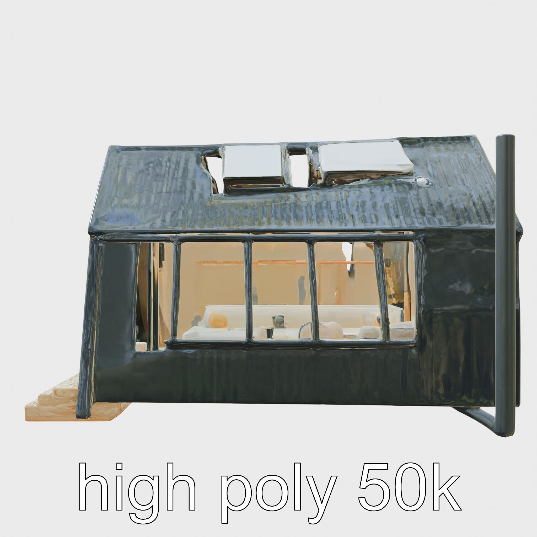 A-frame Cabin with Black Exterior model pack Low-poly 3D model_17