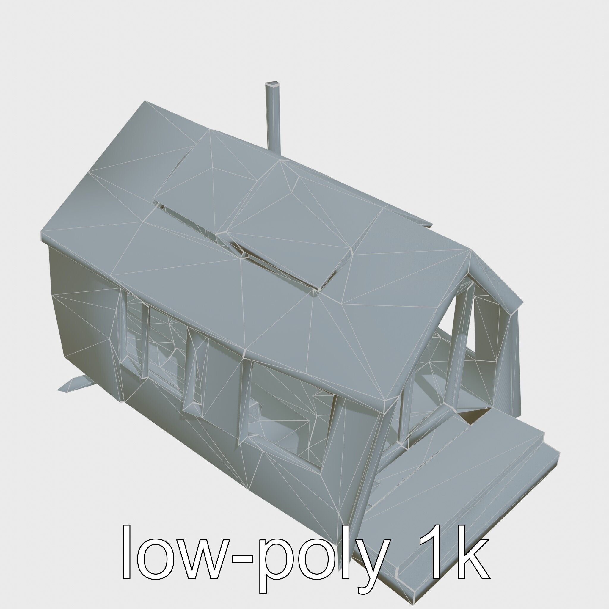 A-frame Cabin with Black Exterior model pack Low-poly 3D model_19