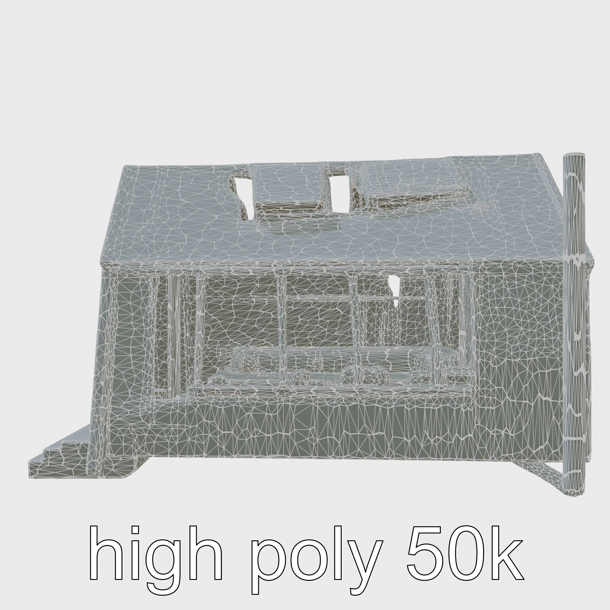 A-frame Cabin with Black Exterior model pack Low-poly 3D model_29