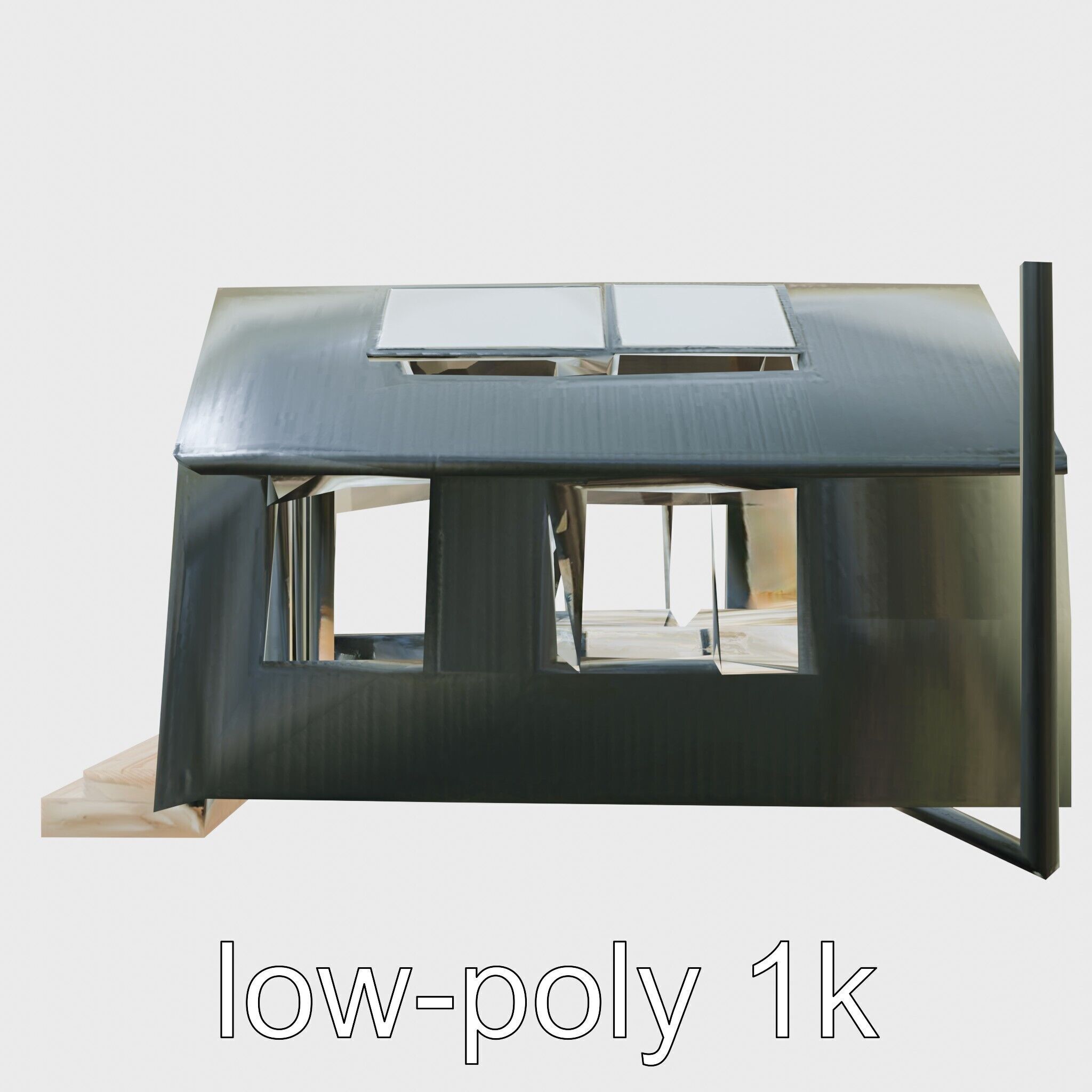 A-frame Cabin with Black Exterior model pack Low-poly 3D model_31