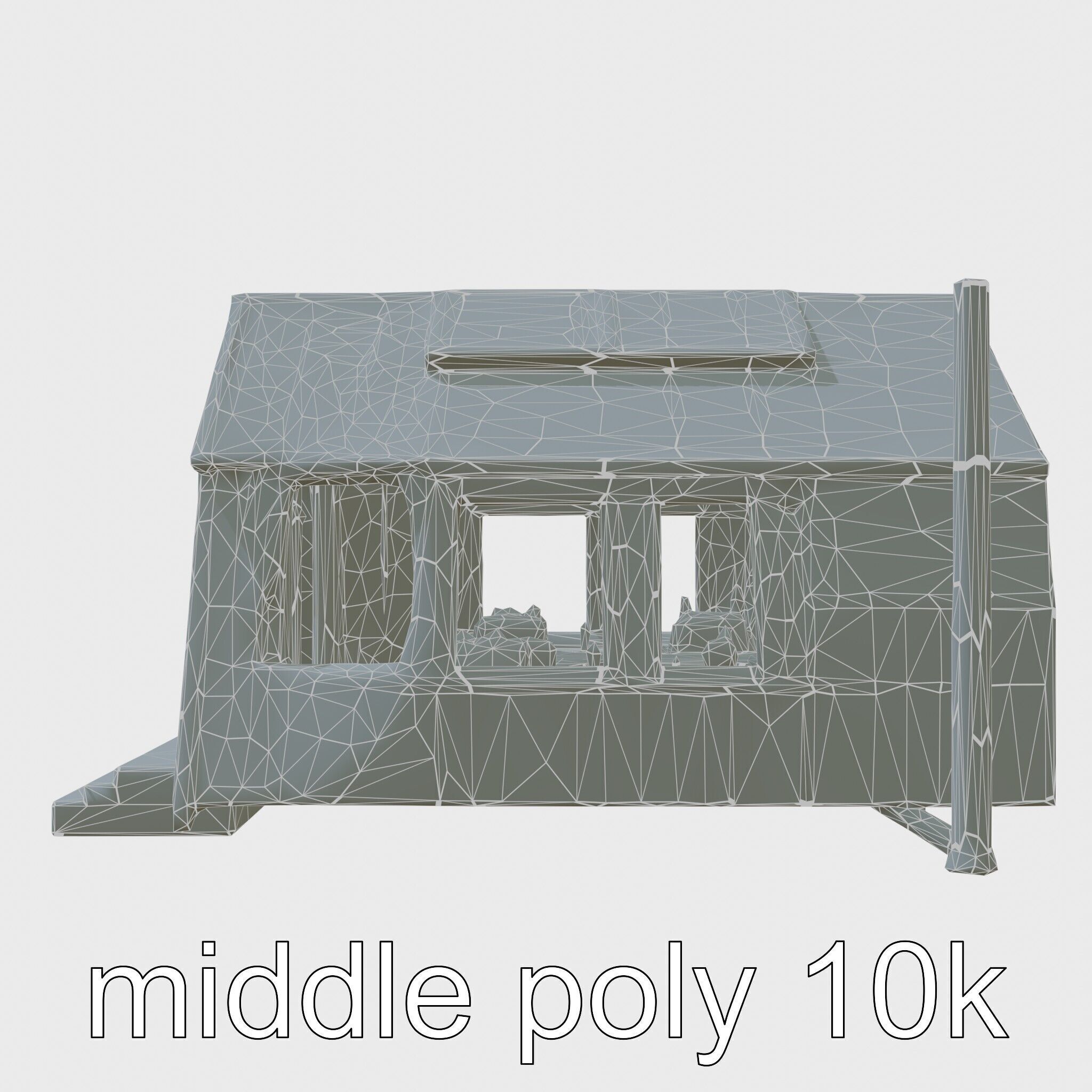 A-frame Cabin with Black Exterior model pack Low-poly 3D model_9